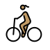 woman biking: medium skin tone on OpenMoji