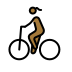 woman biking: medium-dark skin tone on OpenMoji