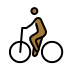 person biking: medium-dark skin tone on OpenMoji