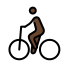 man biking: dark skin tone on OpenMoji