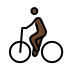 person biking: dark skin tone on OpenMoji