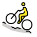 man mountain biking on OpenMoji