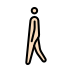 person walking: light skin tone on OpenMoji