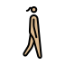 woman walking facing right: medium-light skin tone on OpenMoji