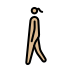woman walking: medium-light skin tone on OpenMoji