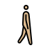man walking facing right: medium-light skin tone on OpenMoji