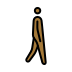 man walking facing right: medium-dark skin tone on OpenMoji