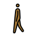 man walking: medium-dark skin tone on OpenMoji