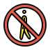 no pedestrians on OpenMoji