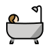 person taking bath: light skin tone on OpenMoji