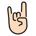 sign of the horns: light skin tone on OpenMoji