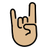 sign of the horns: medium-light skin tone on OpenMoji