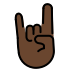 sign of the horns: dark skin tone on OpenMoji
