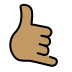 call me hand: medium skin tone on OpenMoji