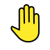 raised back of hand on OpenMoji