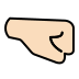 right-facing fist: light skin tone on OpenMoji