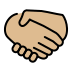 handshake: medium-light skin tone on OpenMoji