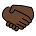 handshake: dark skin tone on OpenMoji