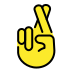 crossed fingers on OpenMoji