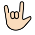 love-you gesture: light skin tone on OpenMoji