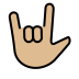 love-you gesture: medium-light skin tone on OpenMoji