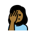 woman facepalming: medium-dark skin tone on OpenMoji