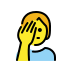person facepalming on OpenMoji