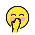 face with hand over mouth on OpenMoji