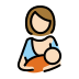 breast-feeding: light skin tone on OpenMoji