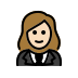 woman in tuxedo: light skin tone on OpenMoji