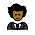 person in tuxedo: medium-dark skin tone on OpenMoji