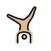 person cartwheeling: medium-light skin tone on OpenMoji