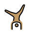 person cartwheeling: medium skin tone on OpenMoji
