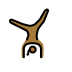 woman cartwheeling: medium-dark skin tone on OpenMoji