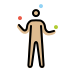 person juggling: medium-light skin tone on OpenMoji