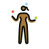 woman juggling: medium-dark skin tone on OpenMoji