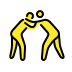 people wrestling on OpenMoji
