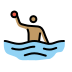 man playing water polo: medium skin tone on OpenMoji
