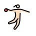 woman playing handball: light skin tone on OpenMoji