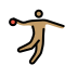 man playing handball: medium skin tone on OpenMoji