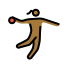 woman playing handball: medium-dark skin tone on OpenMoji