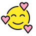 smiling face with hearts on OpenMoji