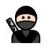 ninja: light skin tone on OpenMoji