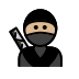 ninja: medium-light skin tone on OpenMoji