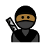 ninja: medium-dark skin tone on OpenMoji
