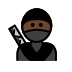 ninja: dark skin tone on OpenMoji
