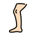 leg: light skin tone on OpenMoji