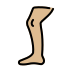 leg: medium-light skin tone on OpenMoji