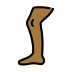 leg: medium-dark skin tone on OpenMoji