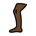 leg: dark skin tone on OpenMoji